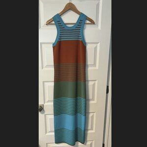 Tanya Taylor Striped Racerback Sundress